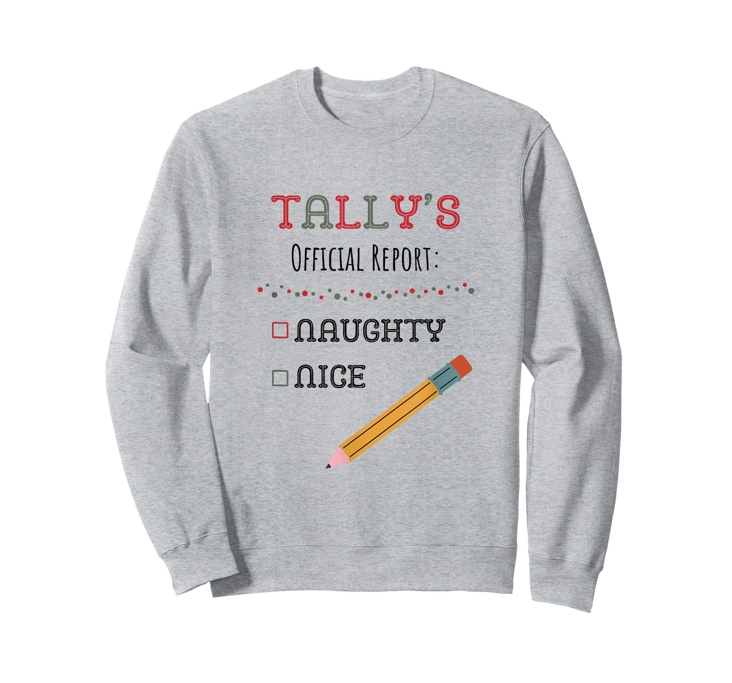 Tally Elf Official Report Winter Holiday Naughty Nice Santa T-Shirt