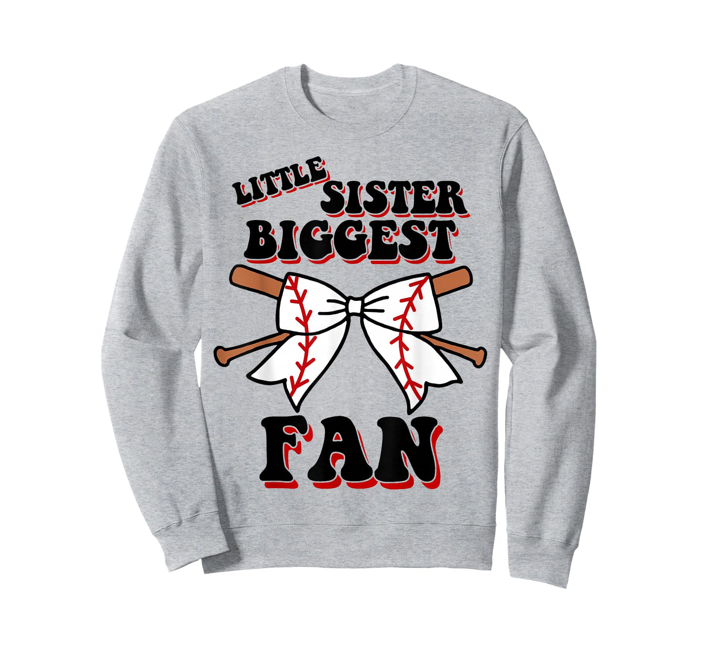 Toddler Little Sister Biggest Fan Cute Baseball Baby Girl T-Shirt