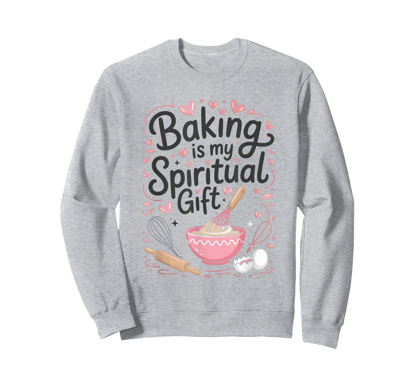 Baking Is My Spiritual Gift Pink Funny Graphic T-Shirt T-Shirt
