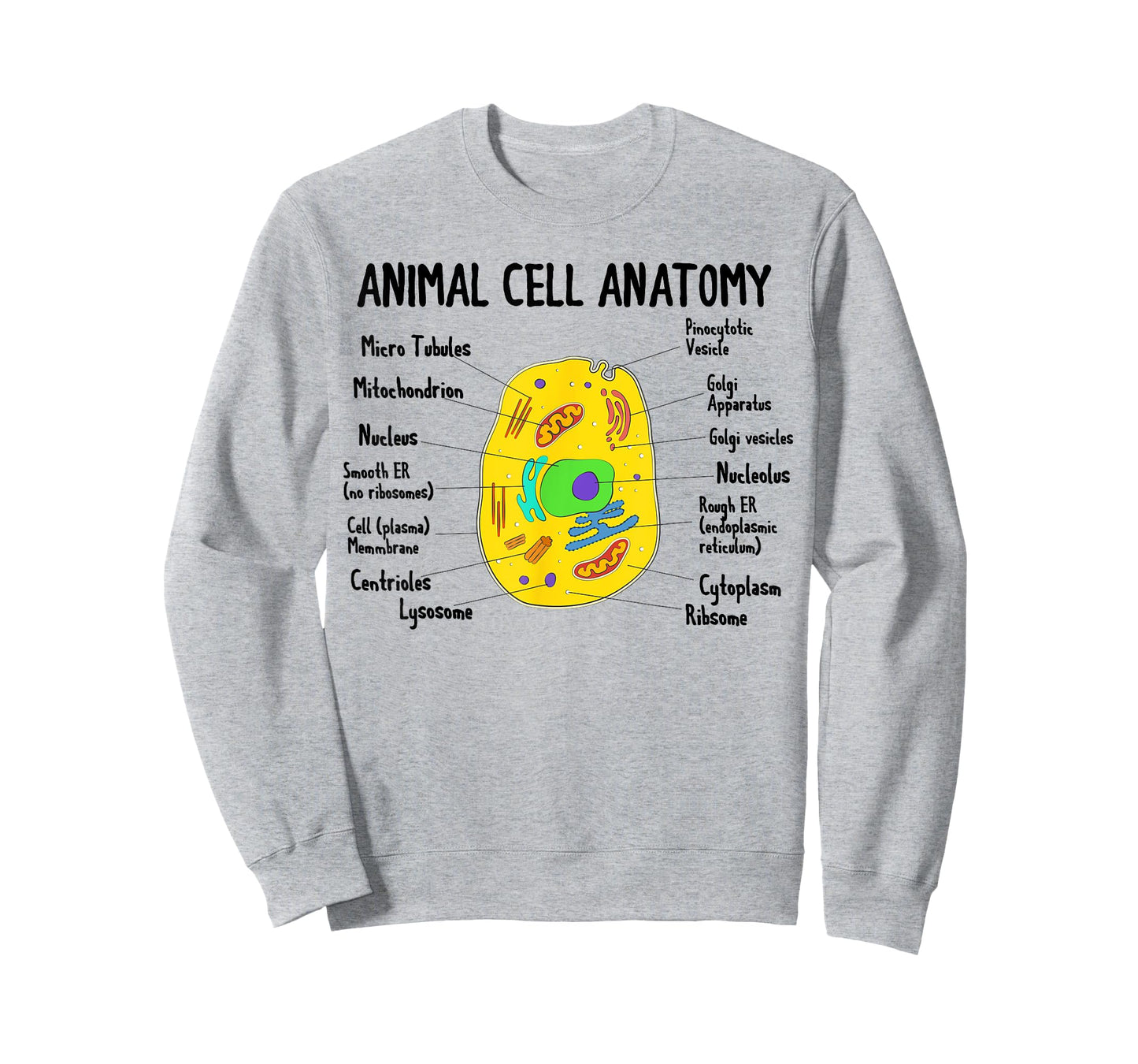 Anatomy Of Animal Cell Biology Biologist Science Student T-Shirt