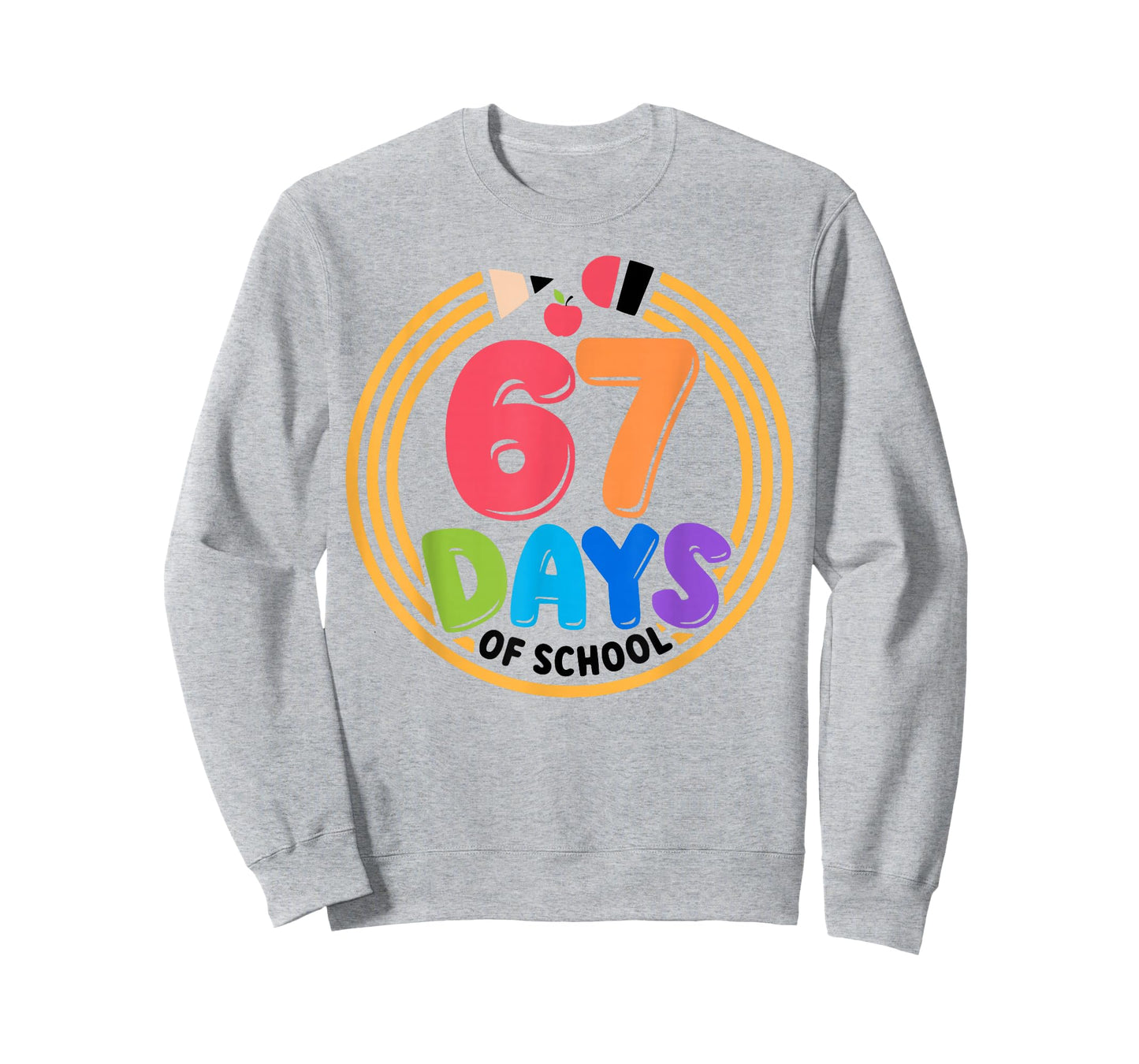 67 Meme 67th Day of School Teacher Kids Funny Six Seven Cool T-Shirt