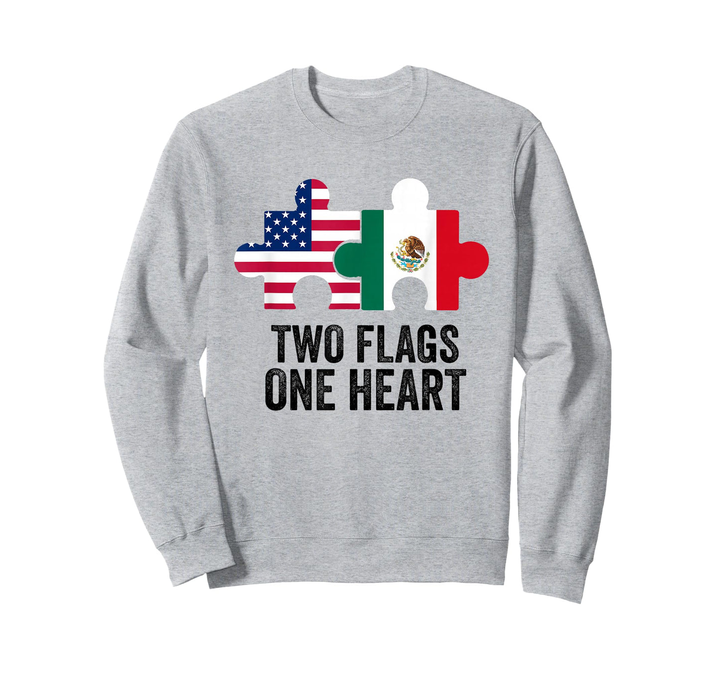 Mexican American Flag Love Proud Half Mexico USA Roots T-Shirt