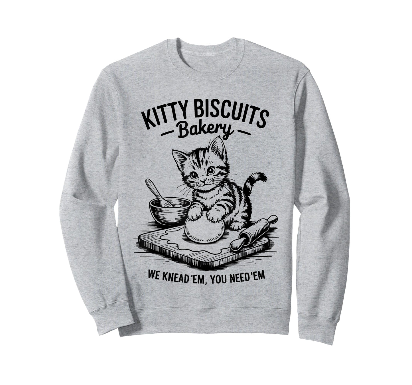 Cute Kitty Biscuits Bakery Funny Cat Lovers Baking Humor Men Women Kids T-Shirt