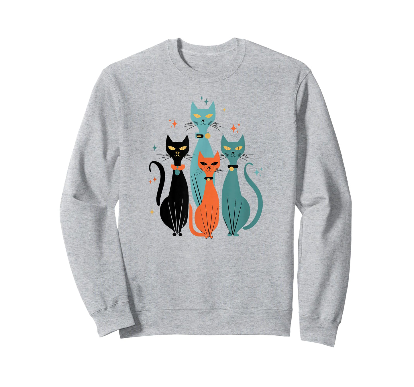 Retro Cats Midcentury Mid Century Age 50s 60s Space T-Shirt