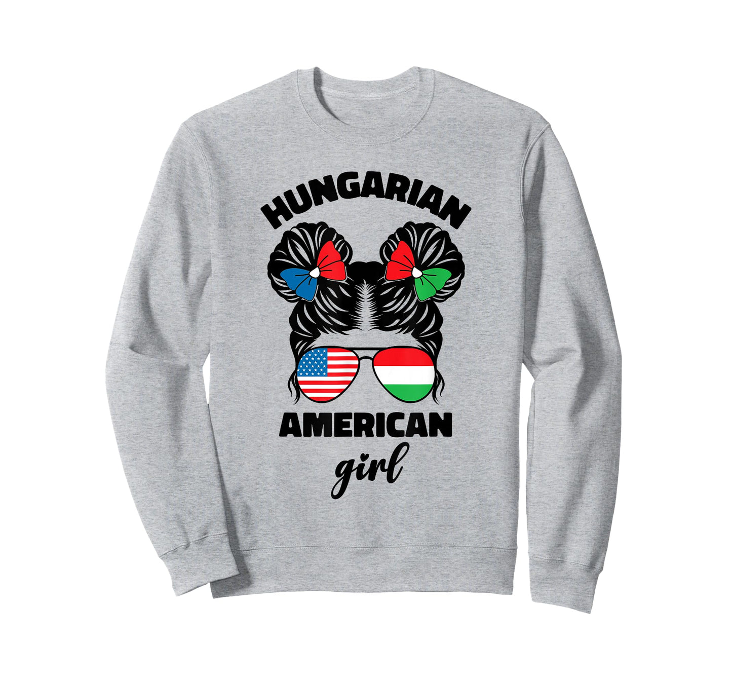 Half Hungarian And American Hungary Flag Magyar Kids Girl T-Shirt