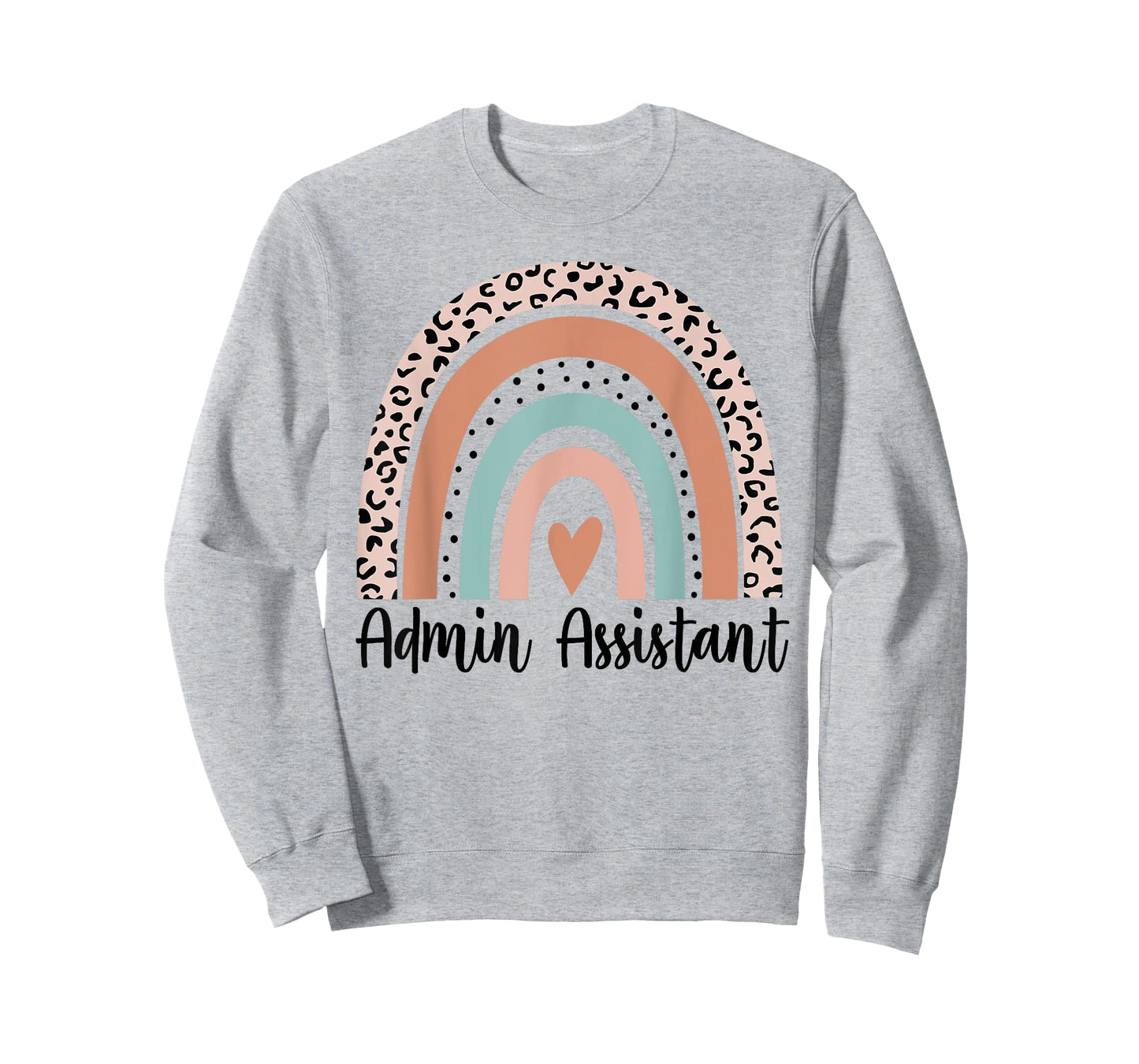 Admin Assistant Rainbow Leopard Team Office Staff Squad T-Shirt