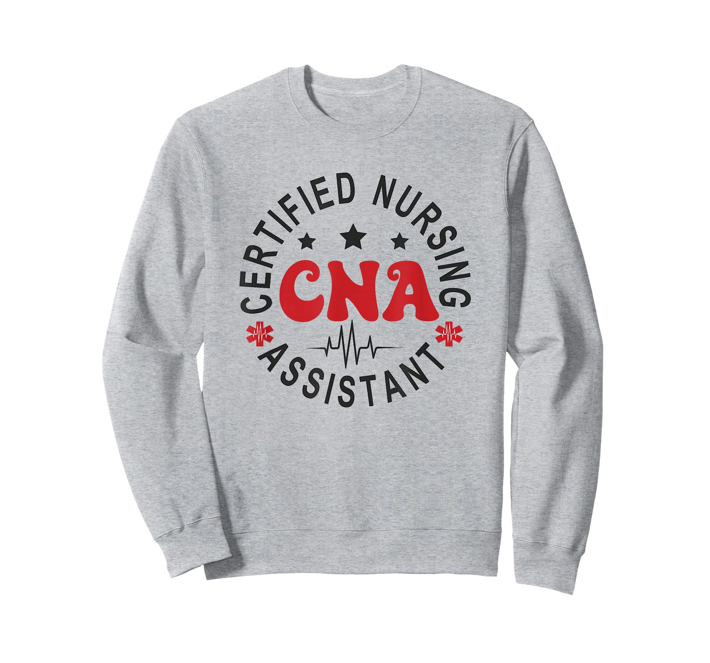 Certified Nurse Assistant Apparel CNA T-Shirt, Unisex-Adults, Short Sleeve, Nursing T-Shirts, Grey, Small