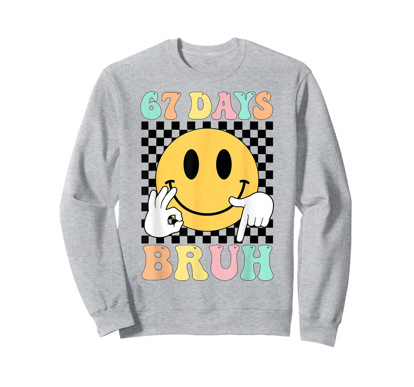 67 Days Bruh Boys Kids Funny Six Seven 6 7 Meme 100th Day T-Shirt