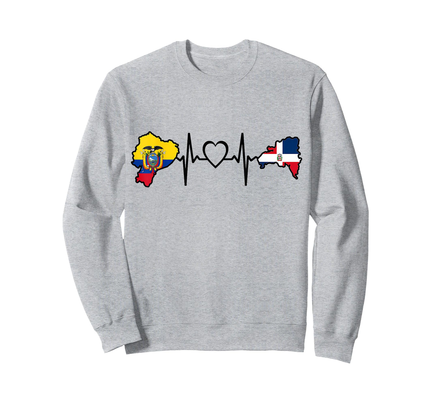 Dominican Ecuadorian Heartbeat Ecuador Flag Heritage T-Shirt