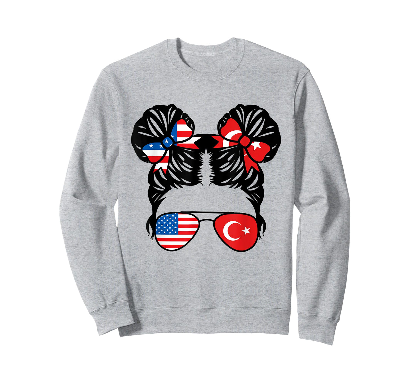 Half American Half Turkish Girl USA Turkey Flag Patriot T-Shirt