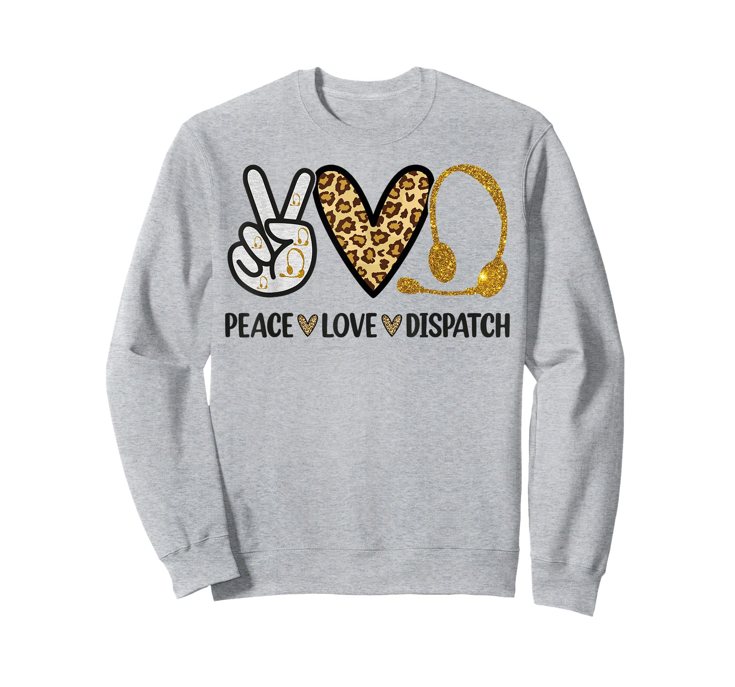 911 Dispatcher Peace Love Dispatch Operator EMS T-Shirt
