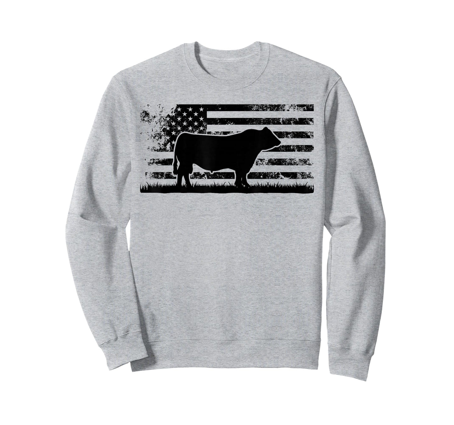 USA American Flag - America Cow Black Angus Rancher T-Shirt