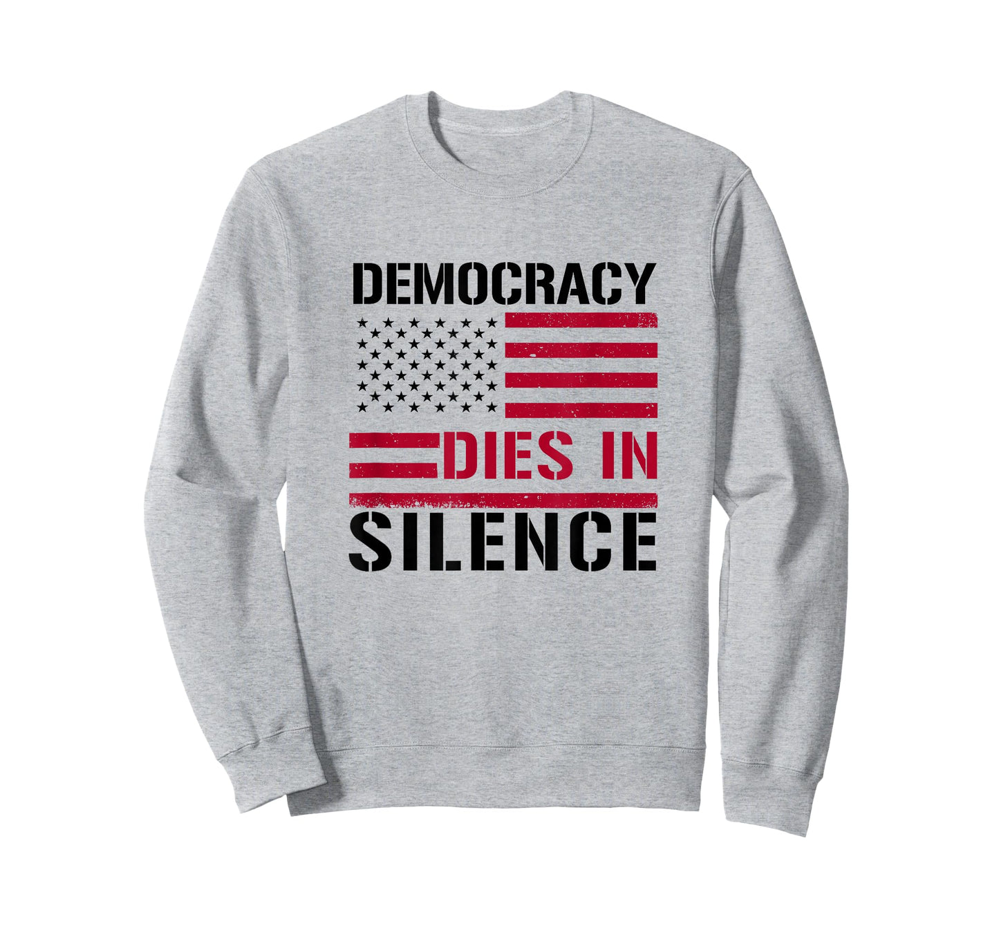 Democracy Dies in Silence American Flag Patriot Constitution T-Shirt