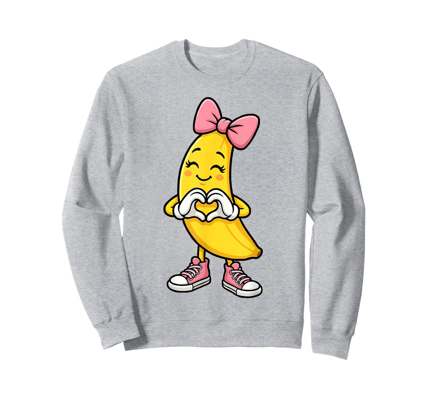 Cute Banana Coquette Bow Retro Banana Girls Kids Women T-Shirt
