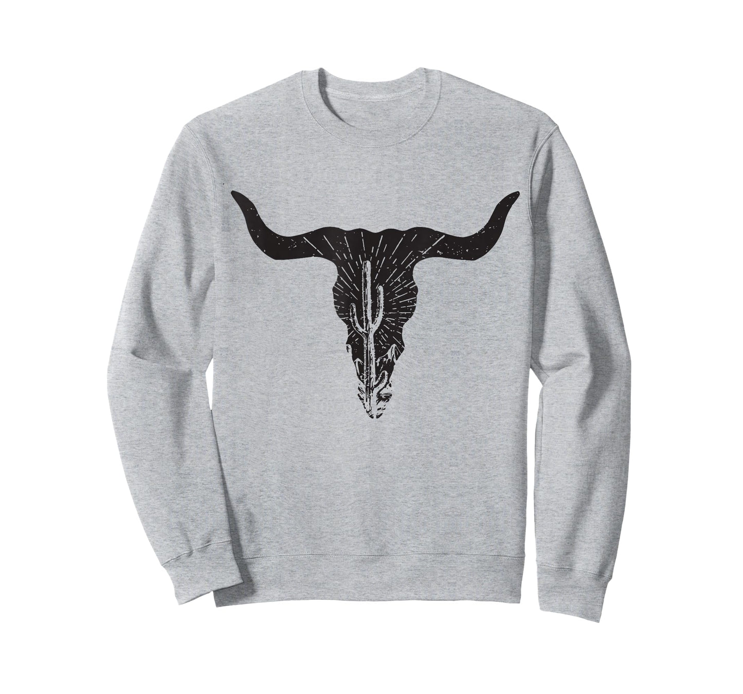 Cow Skull Desert Cactus Boho Longhorn South Western Country T-Shirt