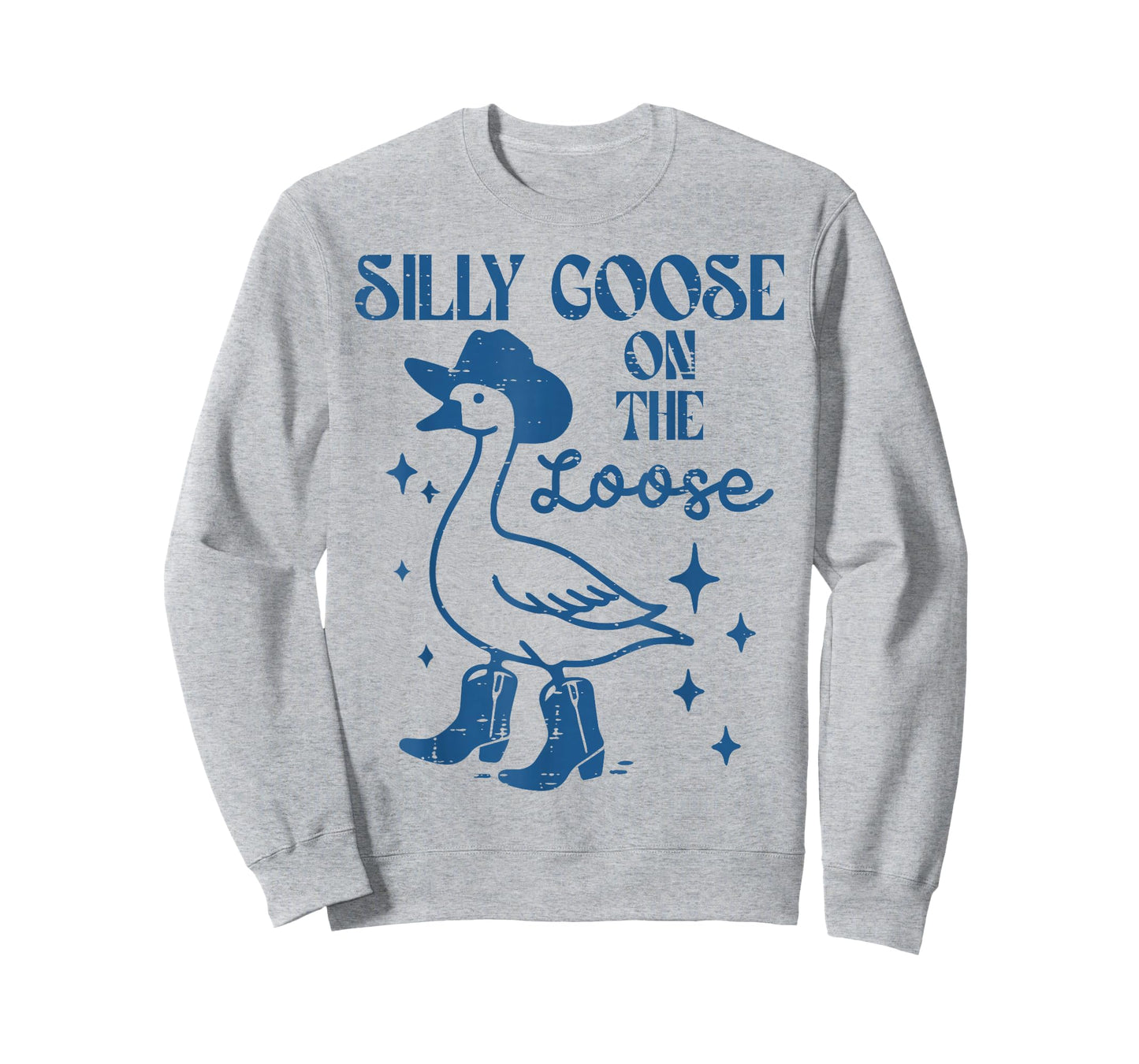 Goose On Loose Cowgirl Vintage Cowboy Silly Men Women Kids T-Shirt