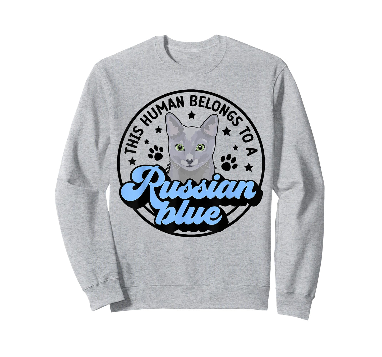 Human Belongs To Russian Blue Cat Owner Russian Blue Cat Mom T-Shirt