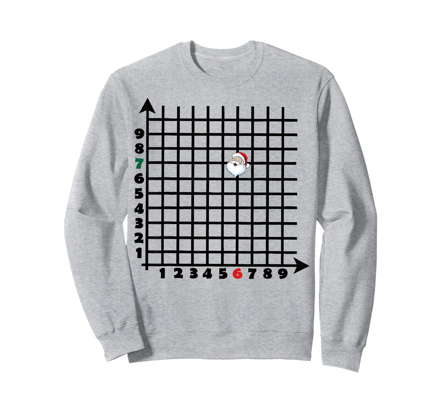 Coordinate (6,7) Funny Math Teacher Christmas 67 Math Lover T-Shirt