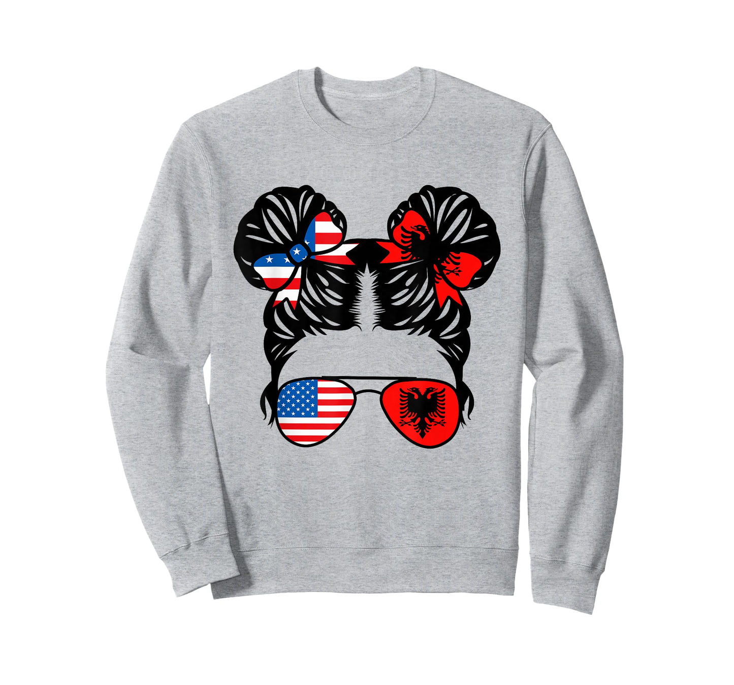 Half American Half Albanian Girl USA Albania Flag Patriot T-Shirt