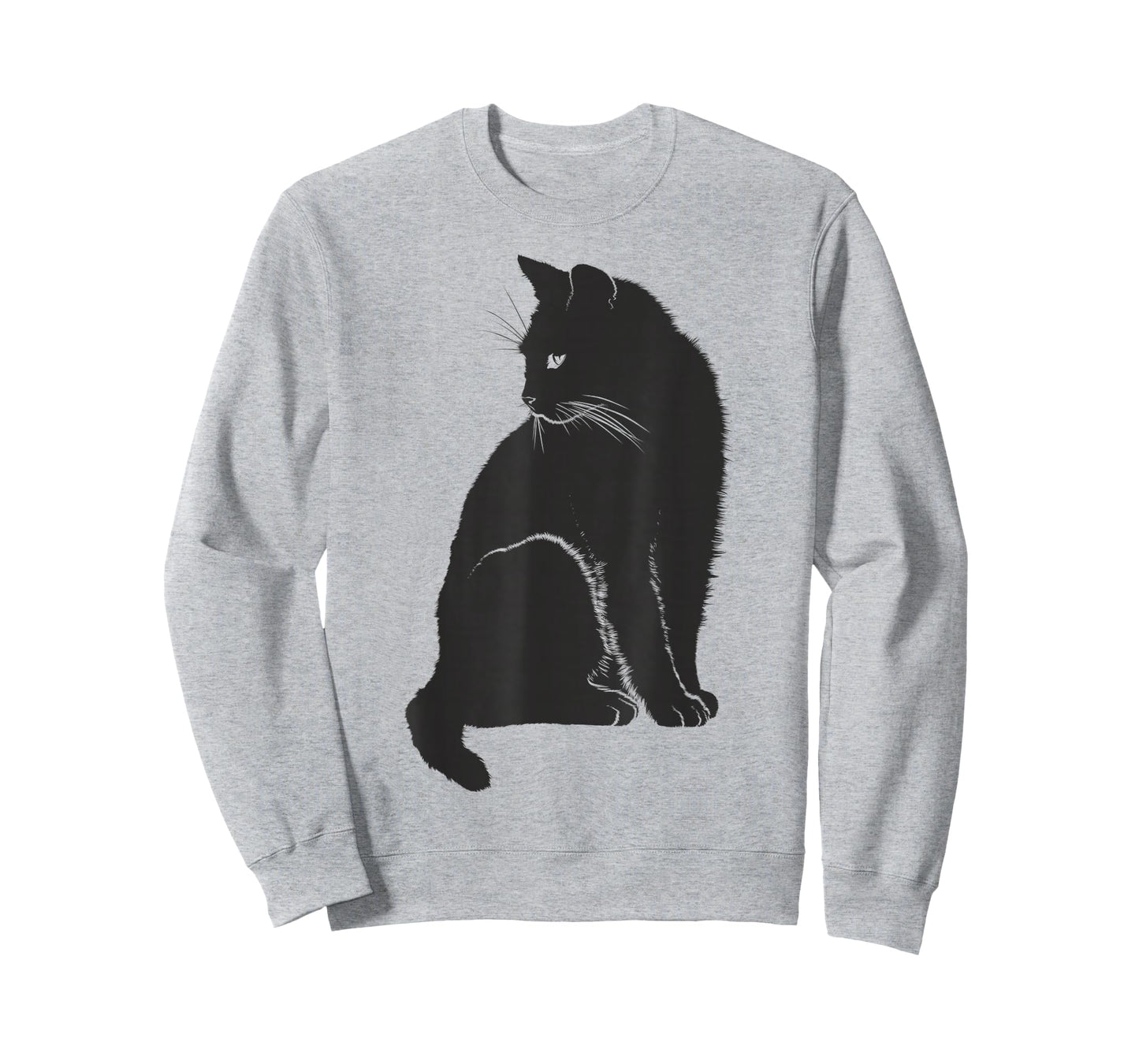 Minimalist Cute Black Cat Owner Feline Art Kitten Lover T-Shirt Small