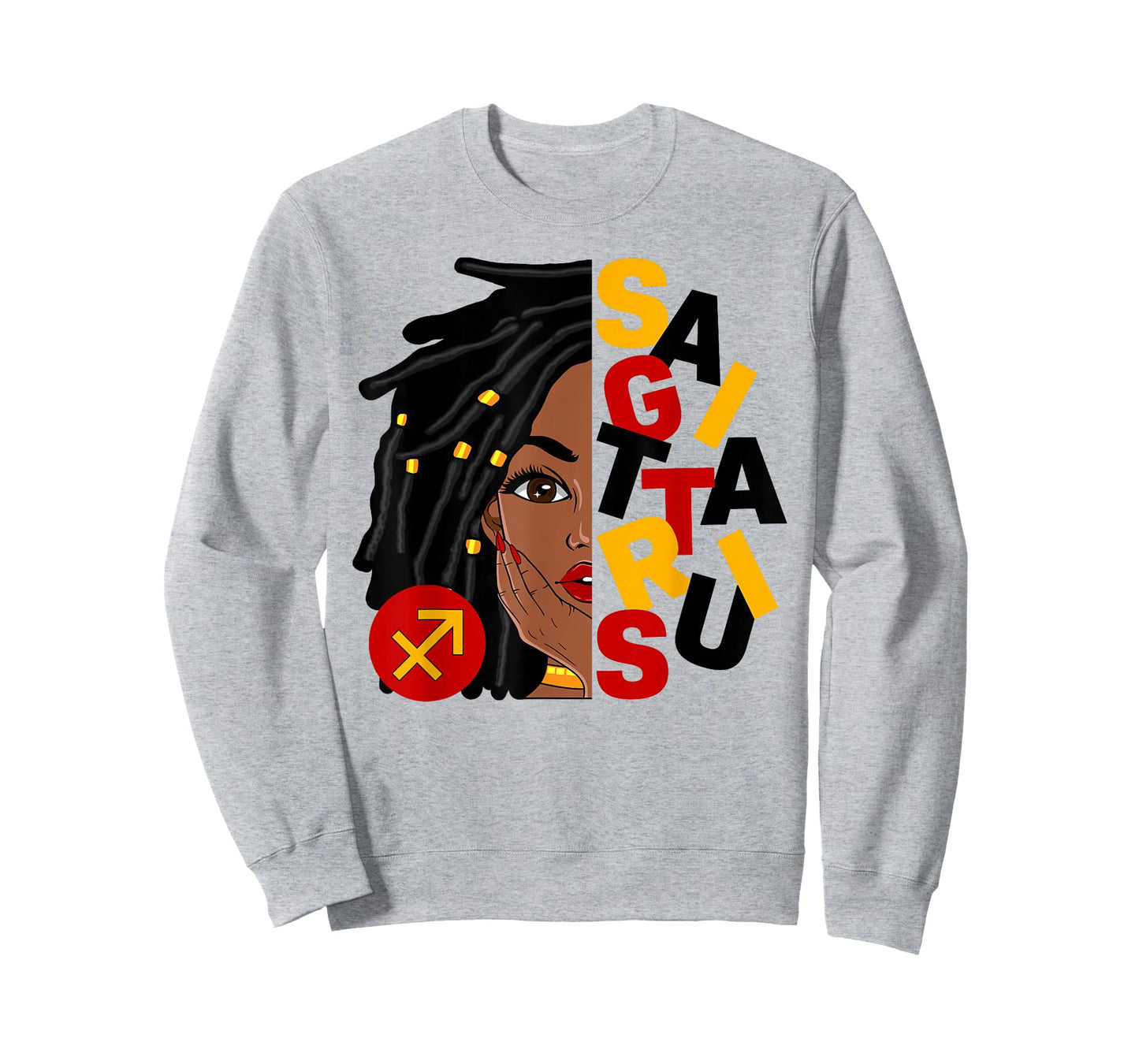 Sagittarius Queen African American Loc'd Woman Girl Zodiac T-Shirt