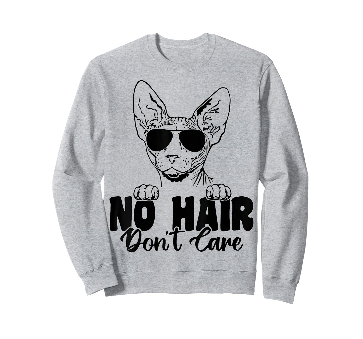Funny Sphynx Cat No Hair Don't Care Bald Hairless Cat Lover T-Shirt