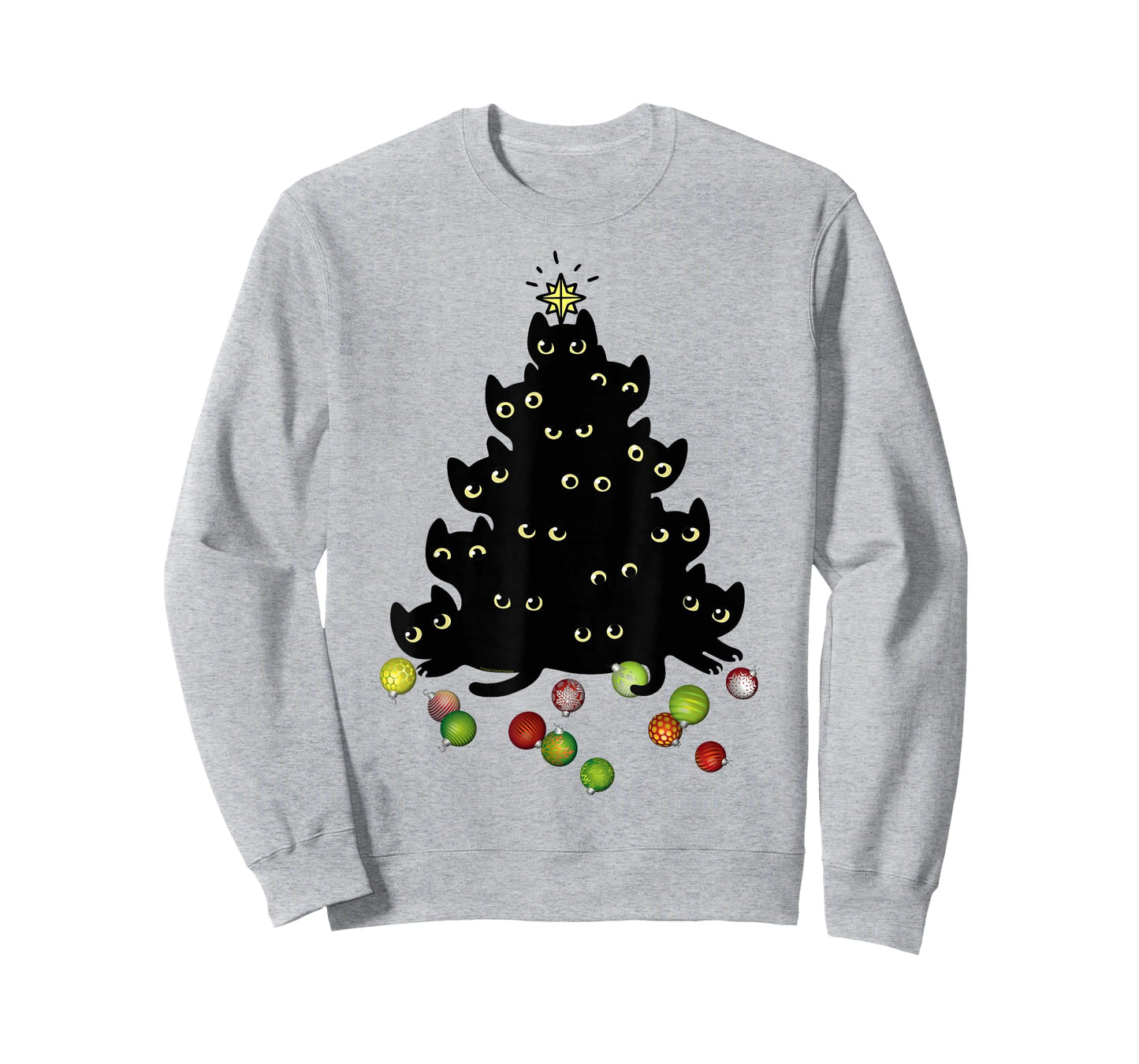 Cat Lovers Cute and Funny Holiday Tree Christmas T-Shirt