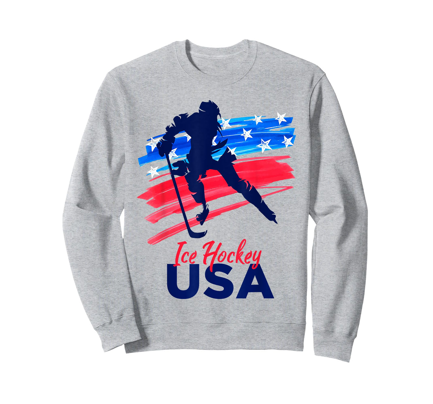 Ice Hockey USA Support the Team Tshirt USA Flag Hockey Lover T-Shirt