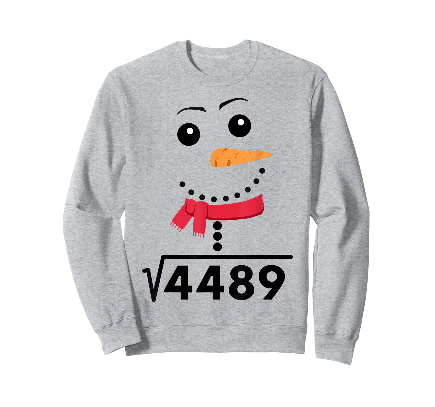 67 Meme Math Teacher 6 7 Christmas Snowman Square Root 4489 T-Shirt