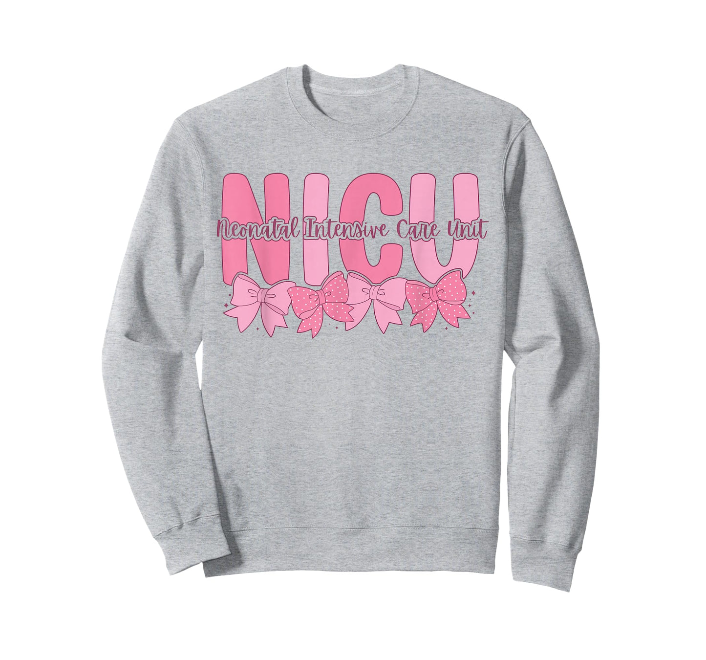 Coquette NICU Nurse Pink Bow Neonatal Intensive Care Unit T-Shirt