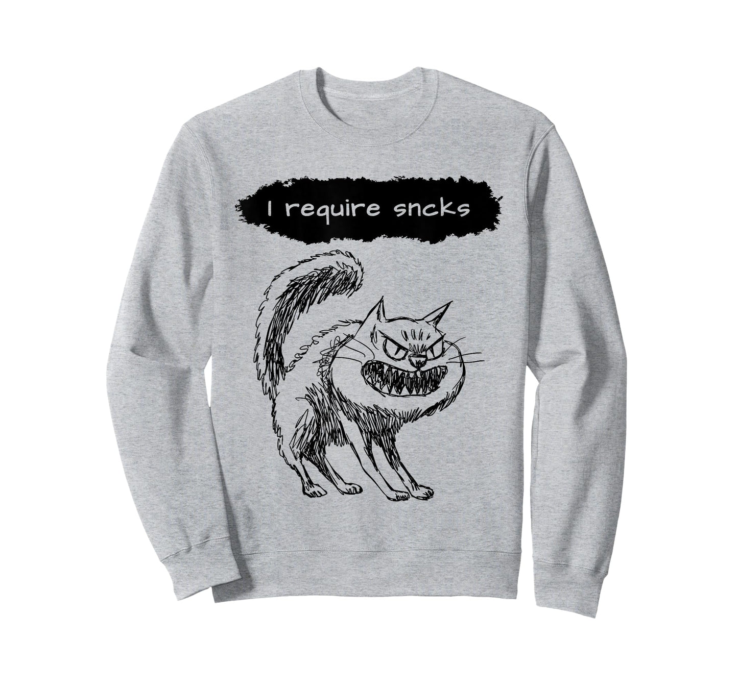 Mens I Require Snacks Funny Cat Meme for Snack Lovers T-Shirt