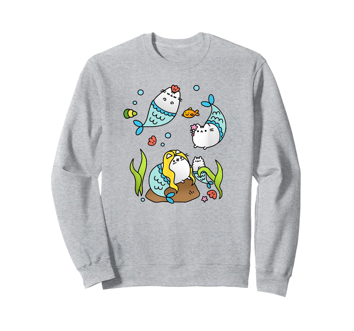 Mermaid Cat Family T-Shirt Cute Purrmaids Men Women Kids T-Shirt