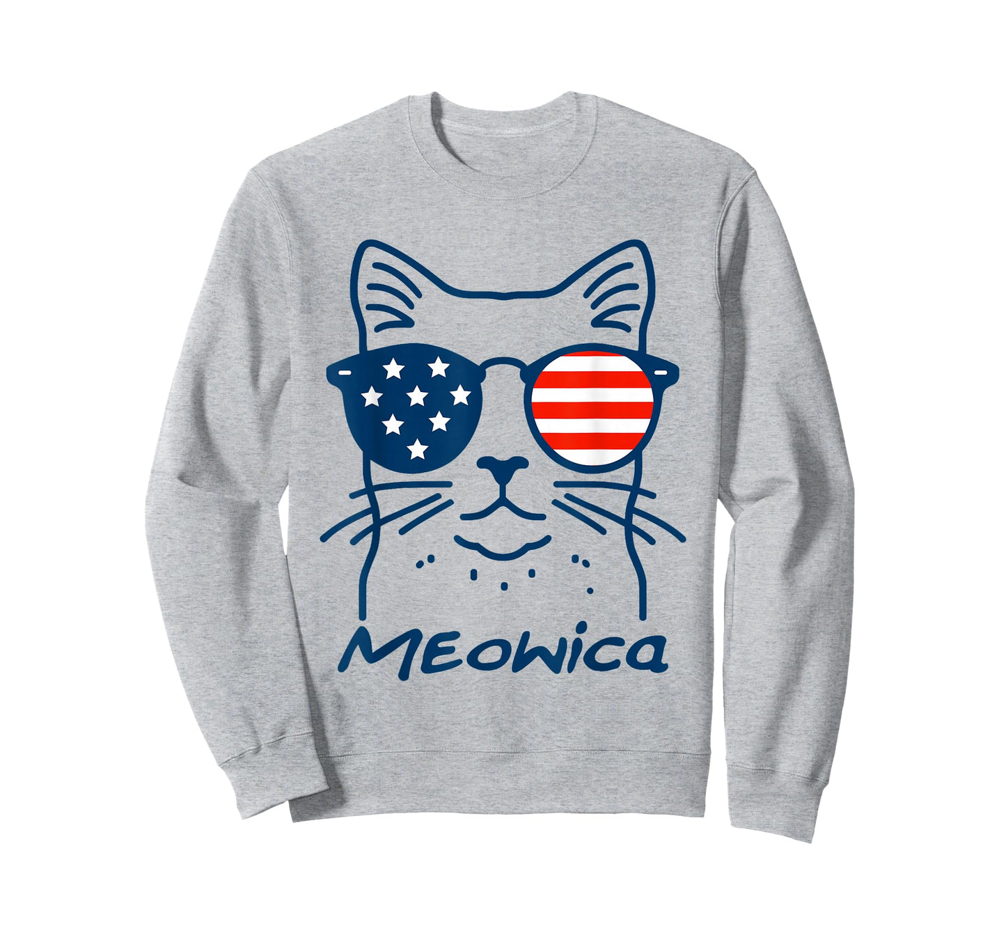 Meowica USA 'Merica Cat 4th of July Funny Patriotic T-Shirt