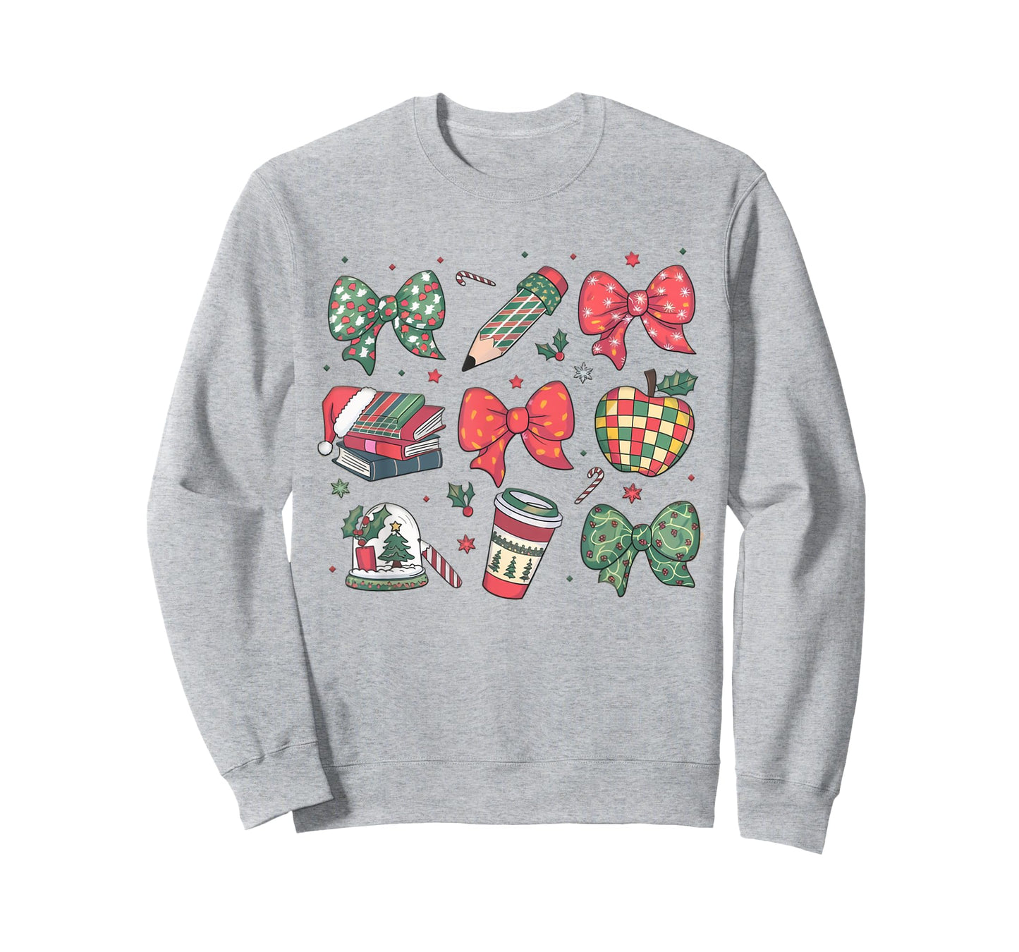 Coquette Bow Teacher Christmas Elementary School Xmas Winter T-Shirt