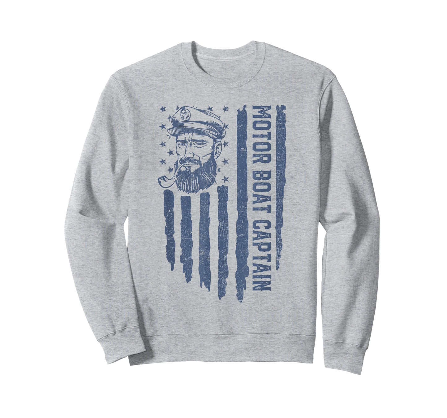 Motor Boat Captain American Flag Pontoon Boating 4th of July T-Shirt