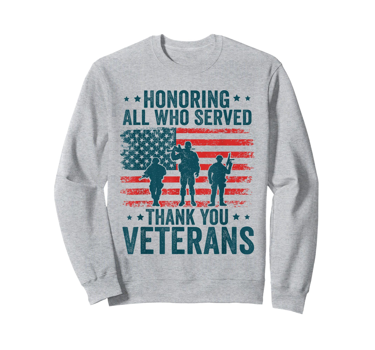 Honoring All Who Served Thank You Veterans Day American Flag T-Shirt