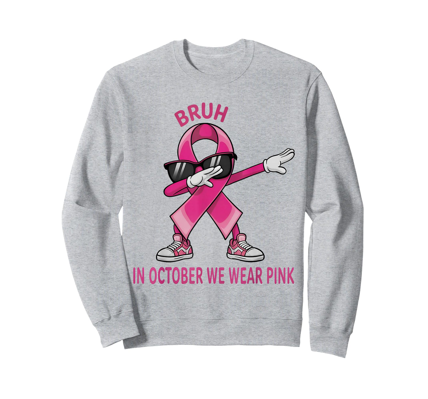 Bruh in October We Wear Pink Breast Cancer Awareness Bruh T-Shirt