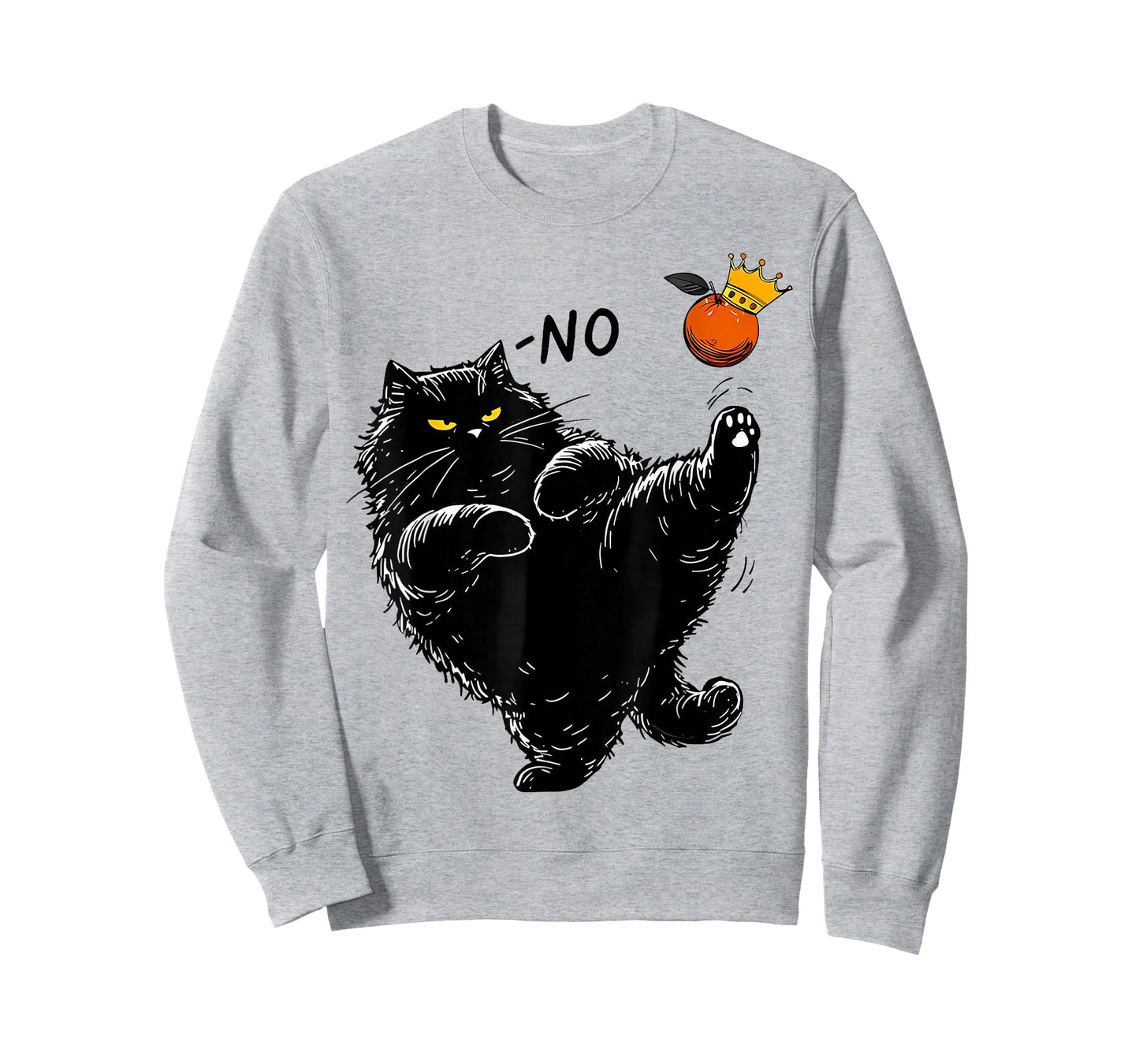 Funny Fat Black Cat No Kings Meme Kitten Lover Men Women T-Shirt