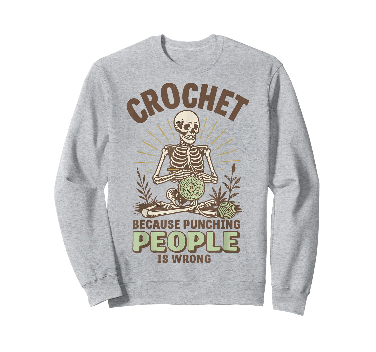 Crochet Because Punching People Is Wrong T-Shirt