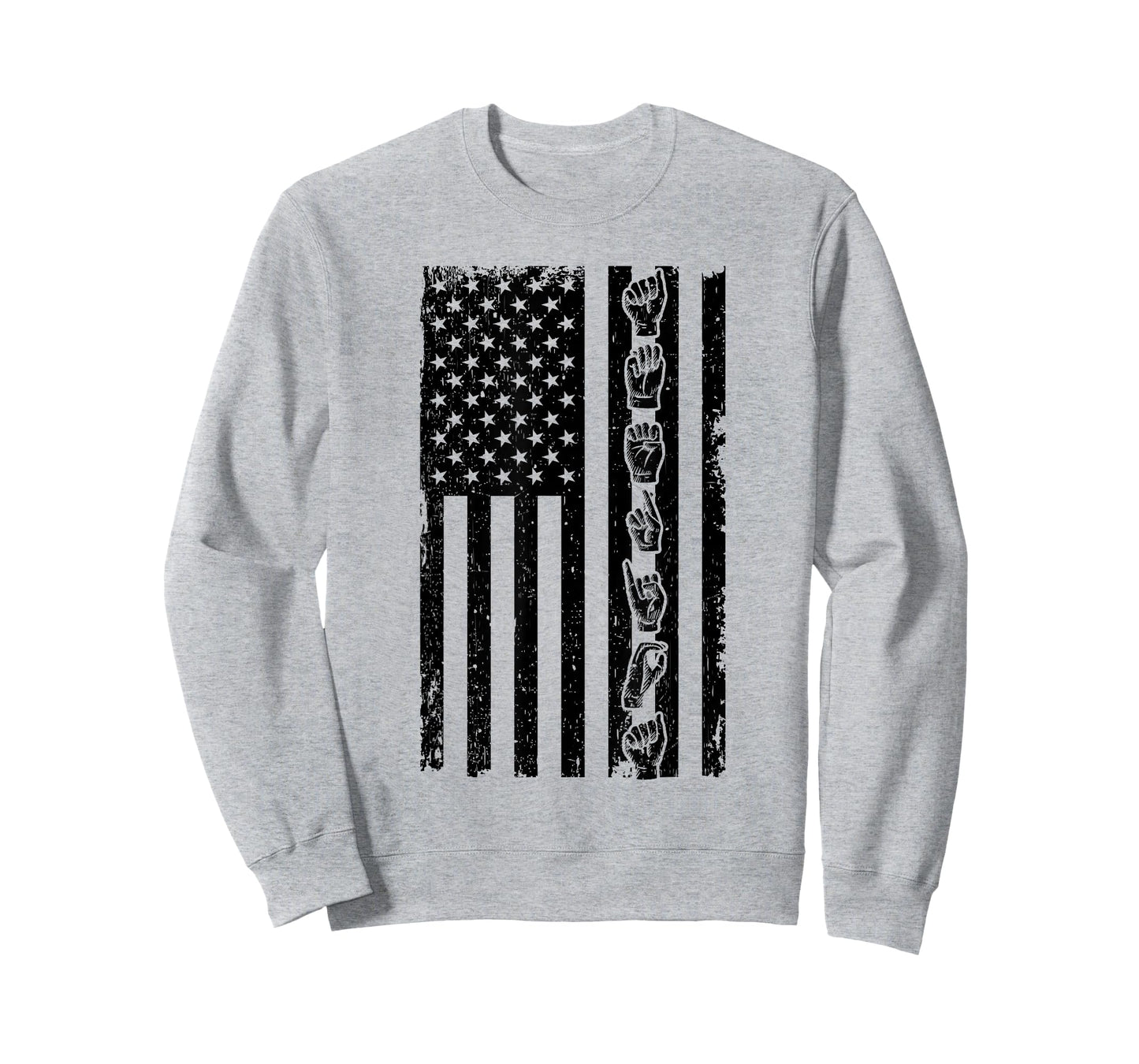 ASL Flag - Sign Language Gift Deaf Gift ASL Teacher Gift T-Shirt for Men Women