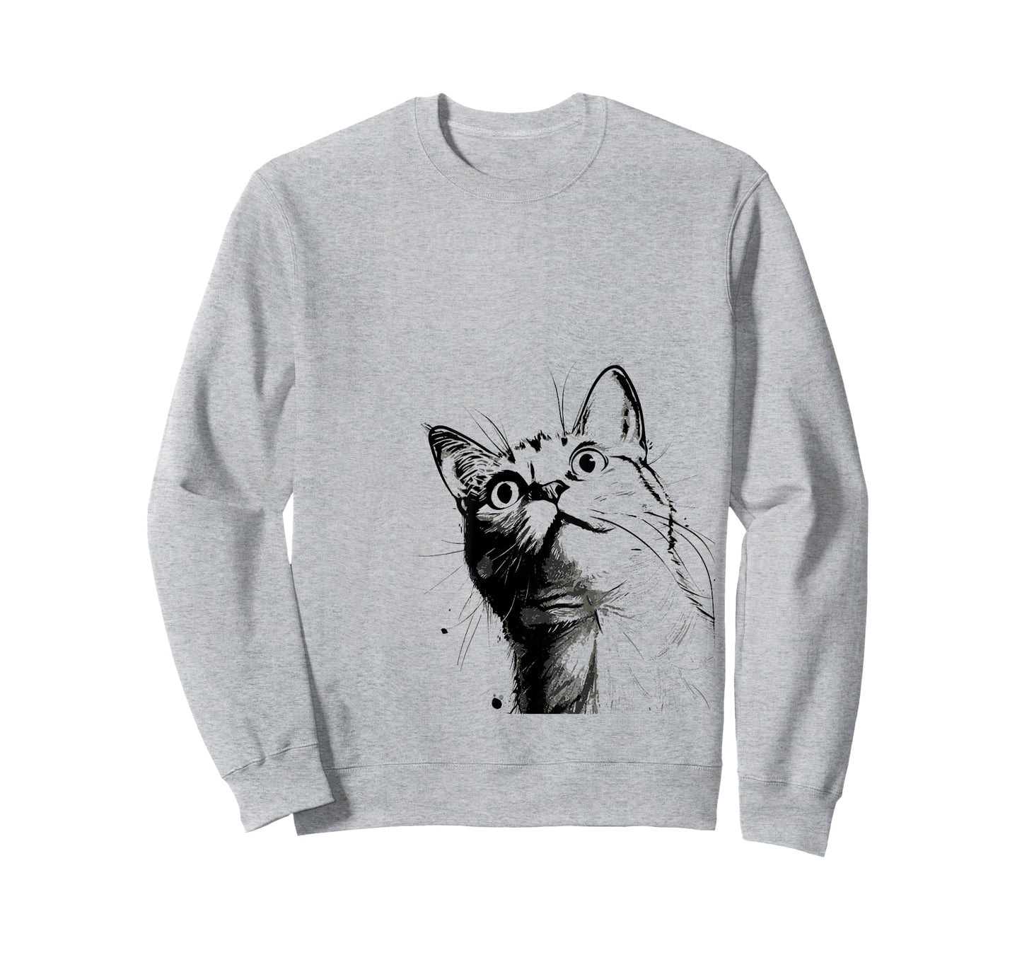 Cute Candid Peeking Face Tabby Cat Lover T-Shirt