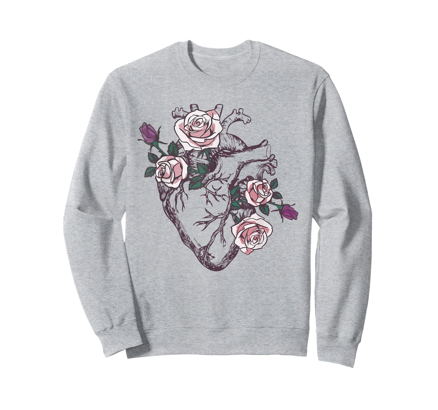 Anatomical Heart Floral Cute Roses Human Anatomy Love Nurse T-Shirt