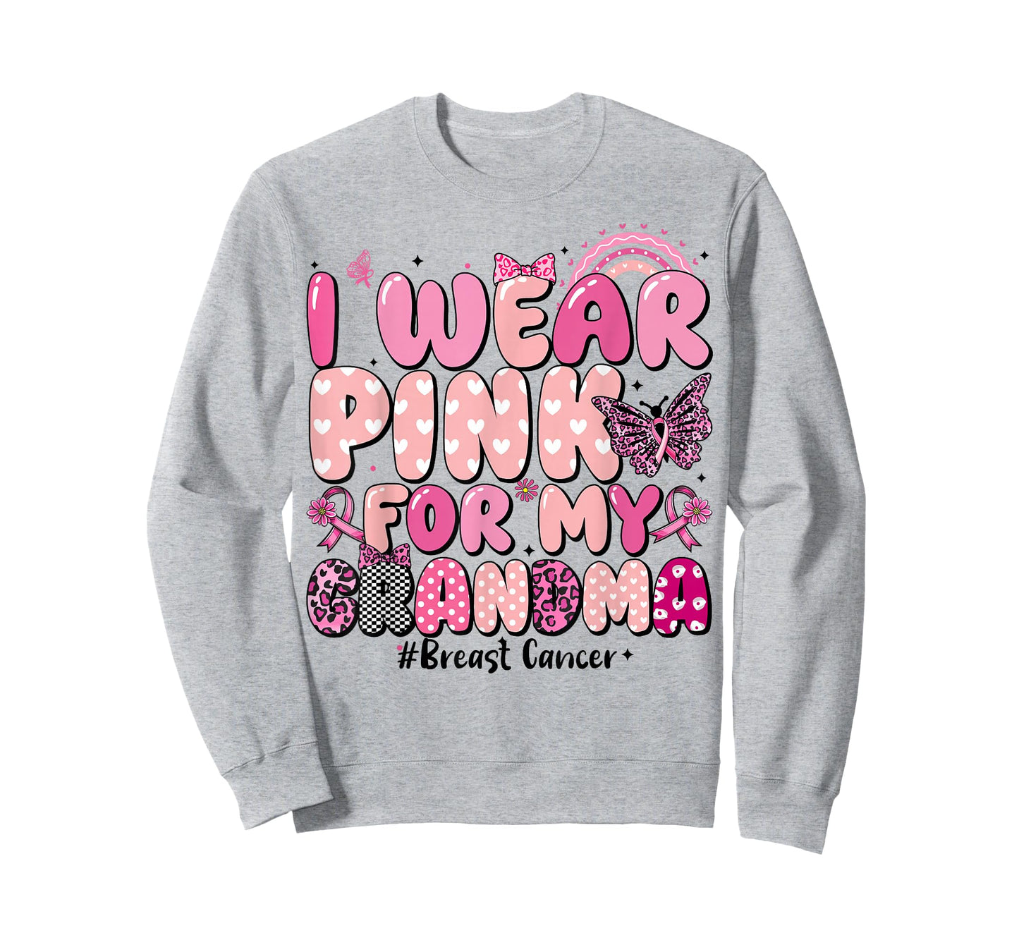 I Wear Pink for My Grandma Ribbon Breast Cancer for Women T-Shirt