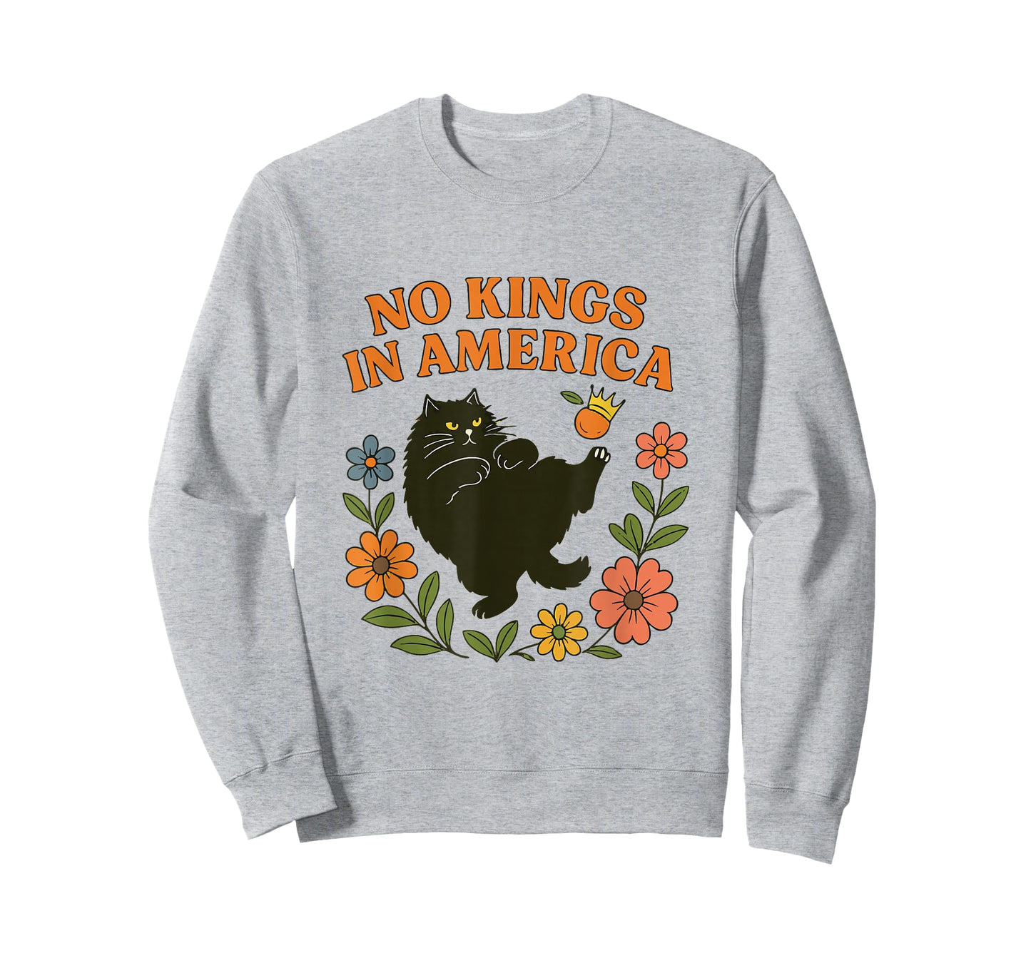 No Kings in America We The People Retro Boho Floral for Girl T-Shirt