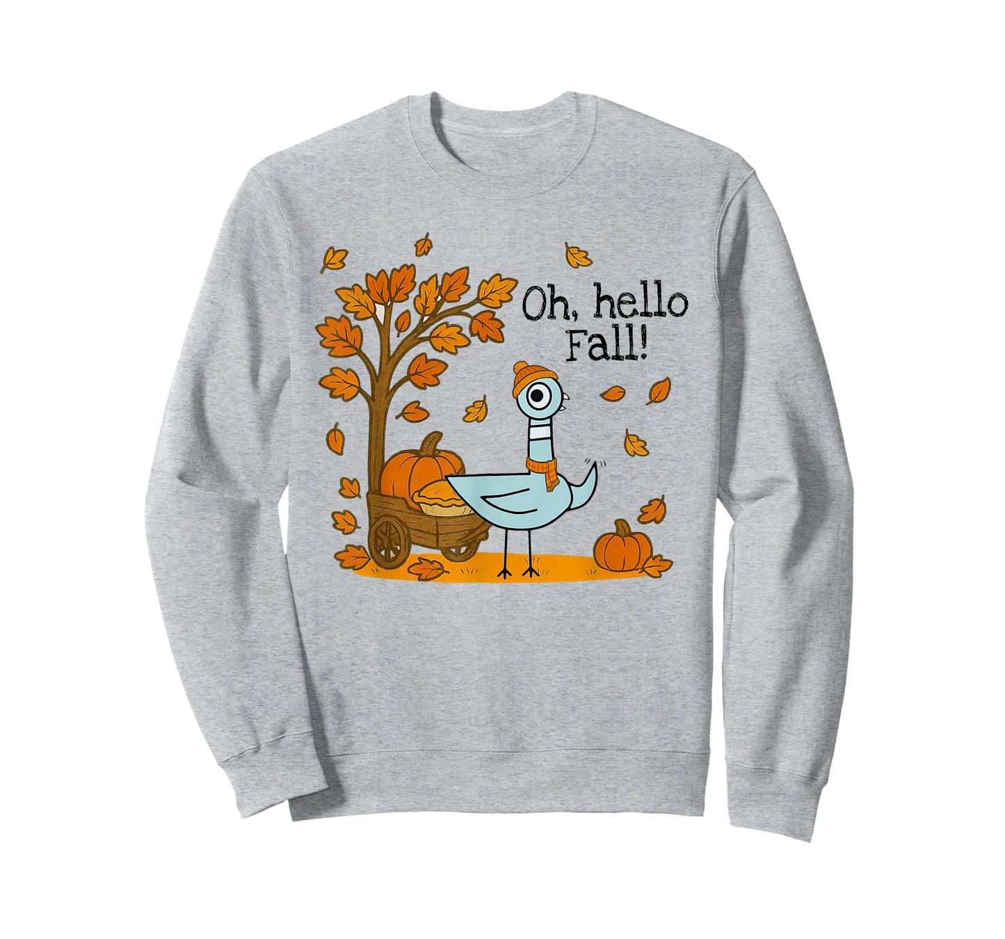 Oh, Hello Fall Pigeon Autumn Pumpkin Season Teachers Kids T-Shirt