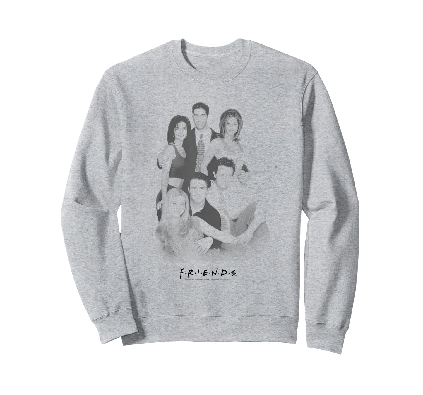 Friends Cast Group Shot Black and White Photo TV Show T-Shirt