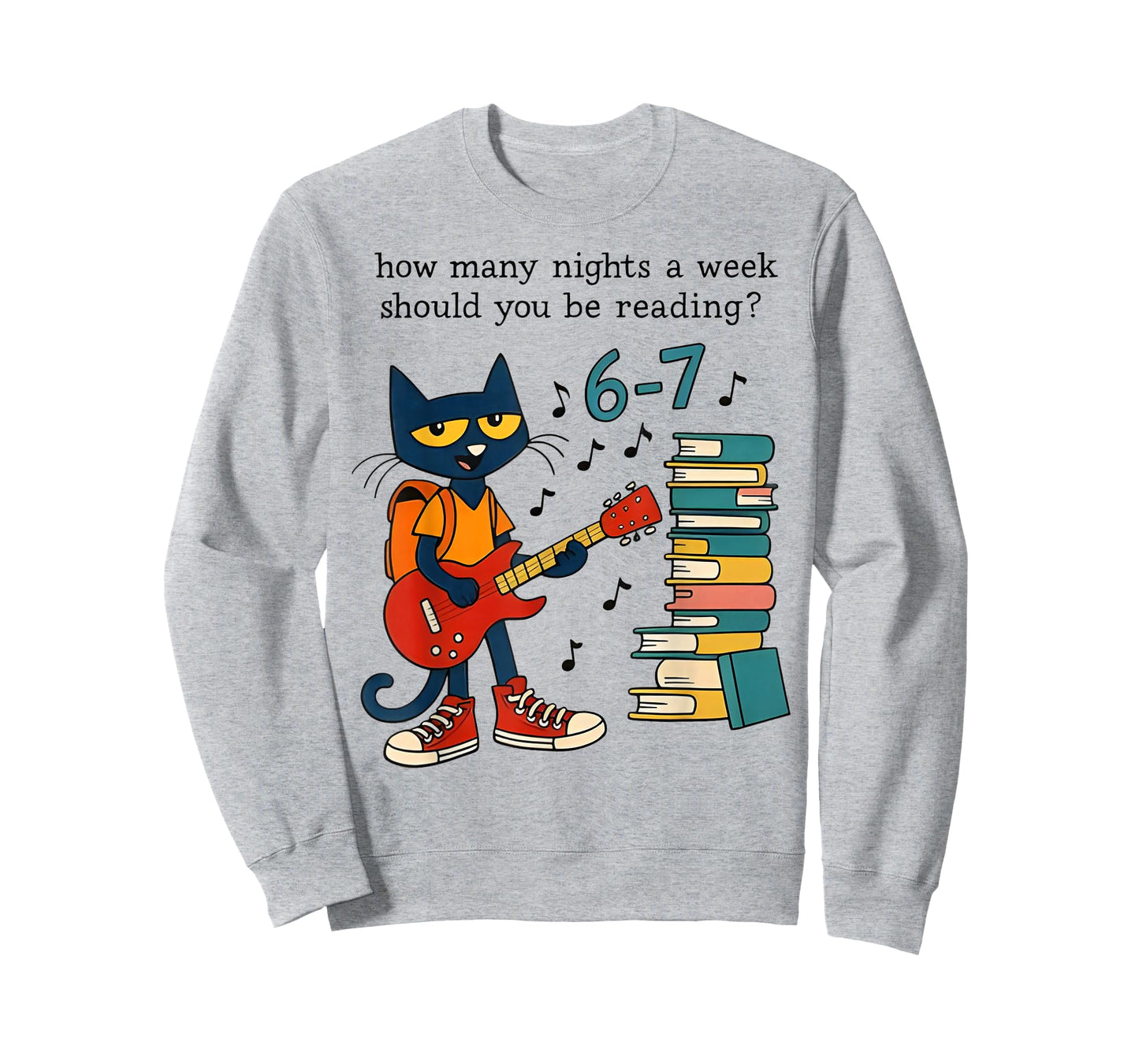 Cat 67 How Many Nights A Week Should You Be Reading? 6-7 T-Shirt