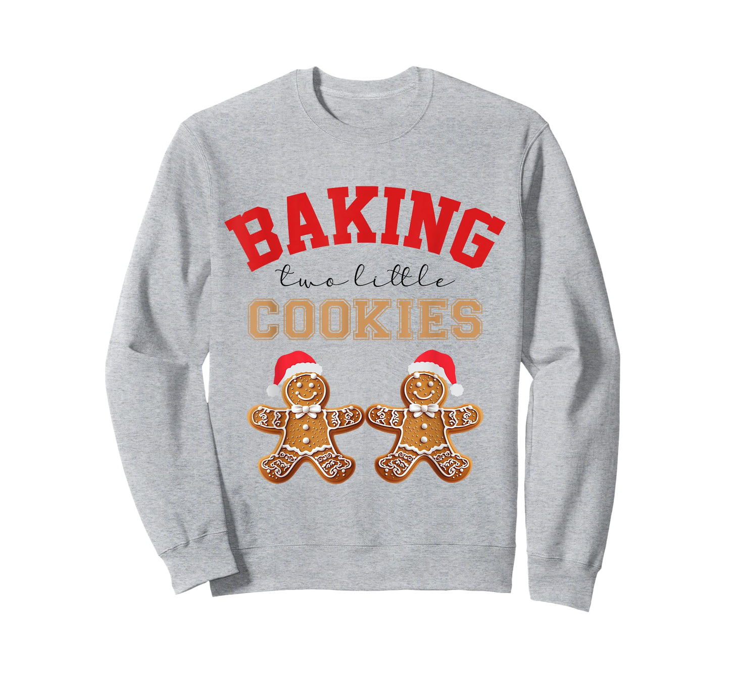 Baking Two Little Cookies Christmas Pregnant Twin Pregnancy T-Shirt