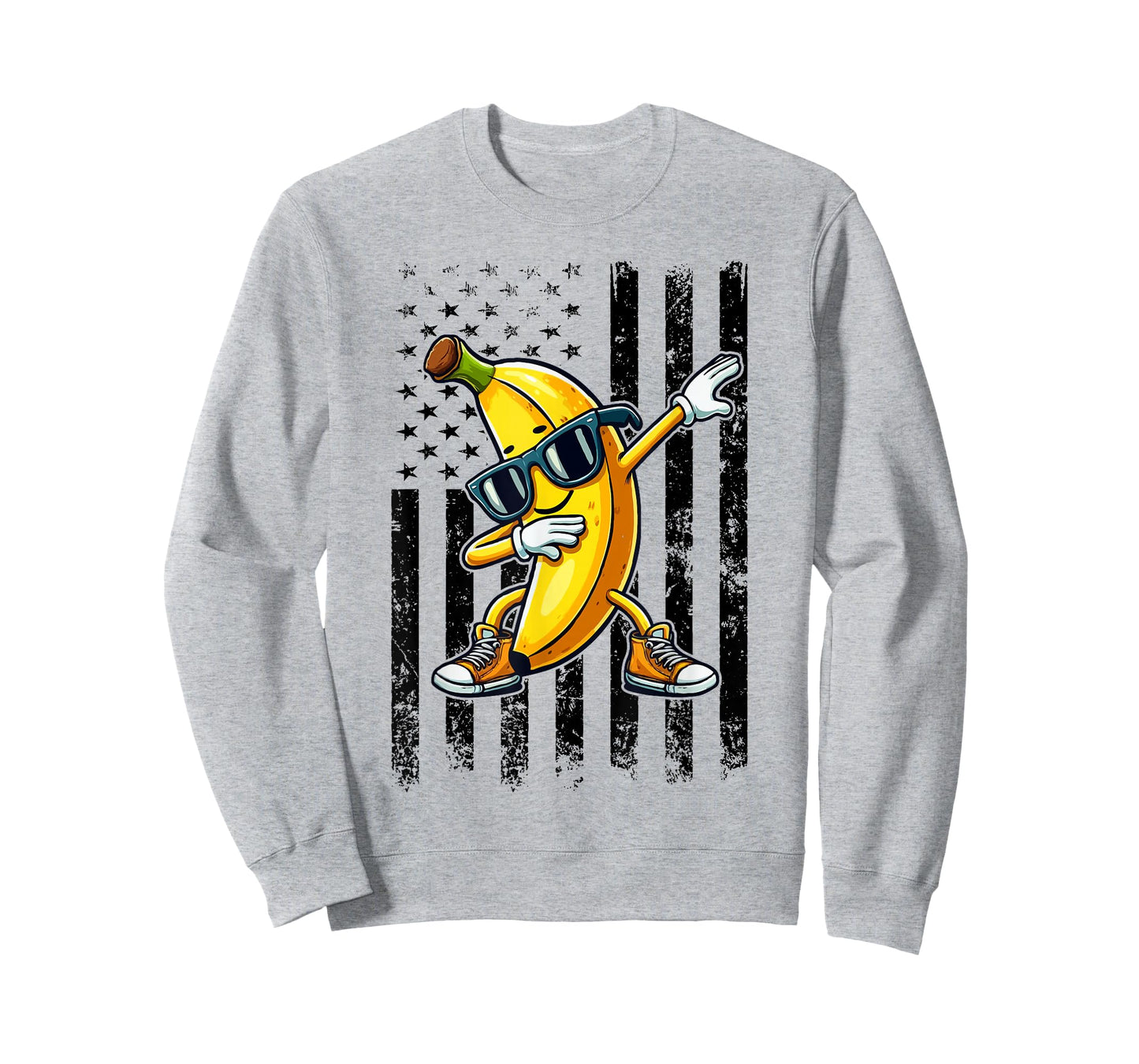 Dabbing Banana Retro American Flag Banana Lover Boys Kids T-Shirt