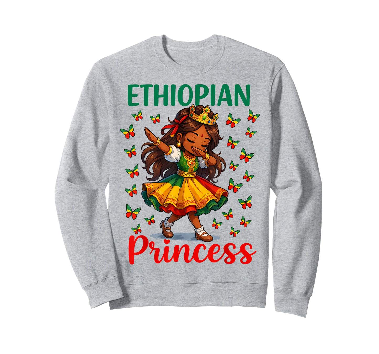Ethiopian Princess Dabbing Girl Cute Ethiopia Pride Girls T-Shirt